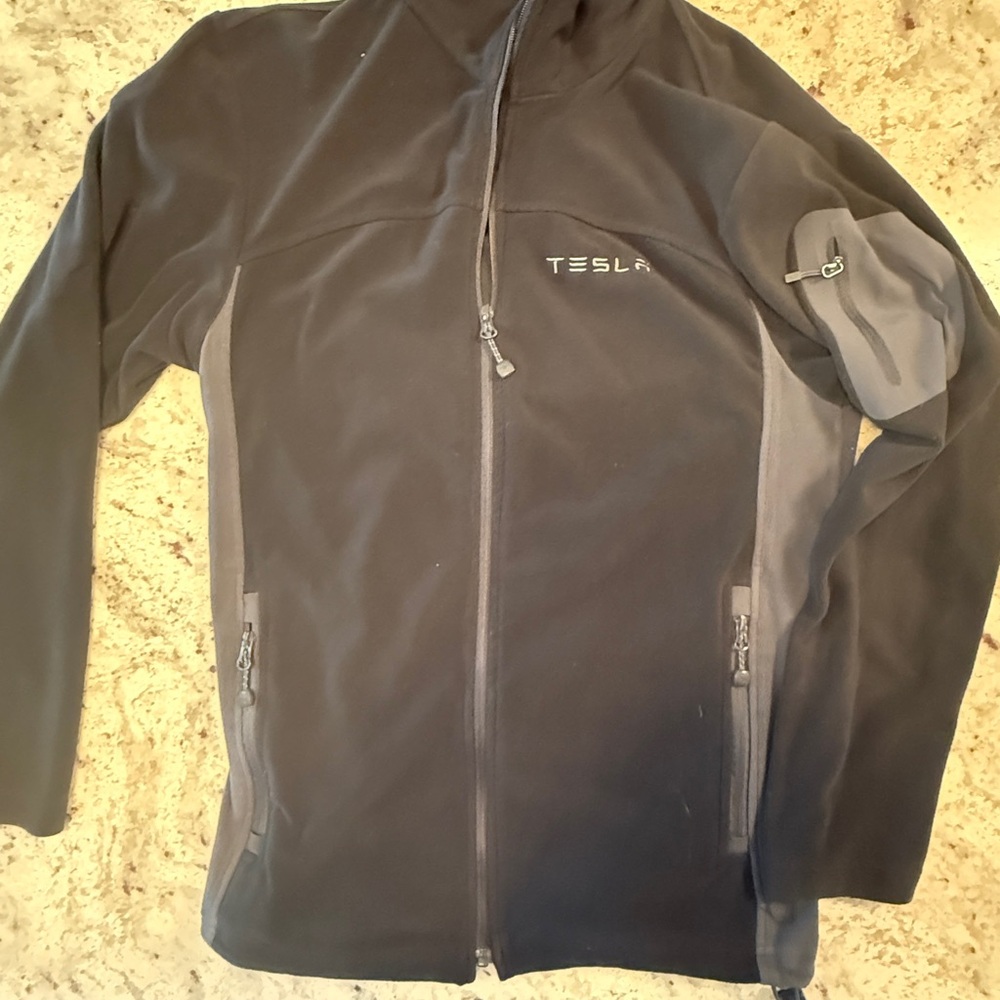 Tesla Men's Performance Jacket in Black and Gray